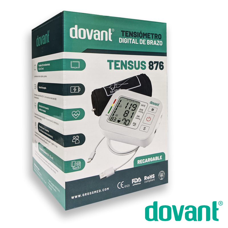 Tensiómetro Digital de Brazo Tensus 876 (Recargable) - Unidad - DOVANT