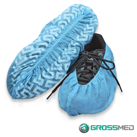 Cubrebotas Descartables 40 g (Azul - One Size Fits All) - Paquete x 100 Unidades - GROSSMED