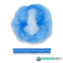 Gorro de Enfermera Descartables (Azul - Banda de Goma Doble) - Paquete x 100 Unidades - GROSSMED