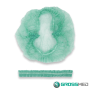 Gorro de Enfermera Descartables (Verde - Banda de Goma Doble) - Paquete x 100 Unidades - GROSSMED