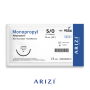 Monopropyl 9556: Polipropileno 5/0 - 75 cm, Aguja de 1/2 Circulo Punta Conica 17 mm - Caja x 12 Unidades - ARIZI