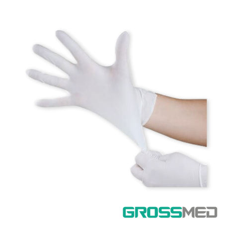 ARNOMED Guantes de latex XS, blancos, 100 unidades/caja, guantes