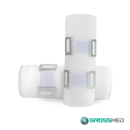 Venda Elástica Ajustable Max Con Clip 5 cm x 4 mts (Blanca) - Caja x 20 Unidades - GROSSMED