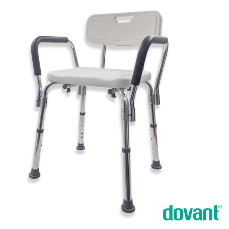Silla de Baño Con Respaldar y Bracera - Unidad - DOVANT