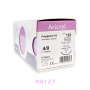 Aricryl 122: Poliglactina 910 4/0 - 70 cm, Aguja de 3/8 Corte Inverso 19 mm - Caja x 12 Unidades - ARIZI