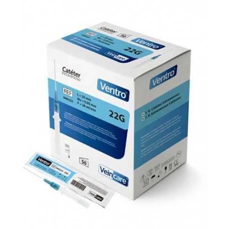Catéter Intravenoso Ventro Nro. 22 (E) - Caja x 50 Unidades - VEINCARE