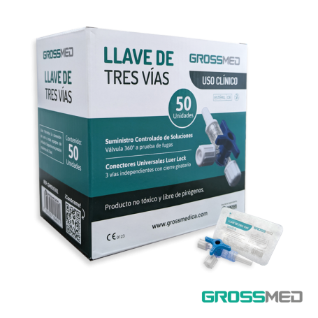 Llave de Tres Vías - Caja X 50 Unidades - GROSSMED