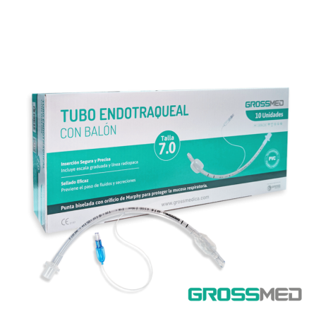 Tubo Endotraqueal Estándar con Balón 7,0 mm (E) - Caja x 10 Unidades - GROSSMED