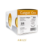 Catgut Cro 204: Crómico 3/0 - 70 cm, Aguja de 1/2 Círculo Punta Cónica 17 mm - Caja x 12 Unidades - ARIZI