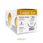 Catgut Cro 814: Crómico 2 - 70 cm, Aguja de 1/2 Círculo Punta Cónica 36 mm - Caja x 12 Unidades - ARIZI