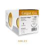 Catgut Cro 125: Crómico 1 - 70 cm, Aguja de 1/2 Círculo Punta Cónica 26 mm - Caja x 12 Unidades - ARIZI