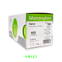Mononylon 160: Nylon 6/0 - 45 cm, Aguja de 3/8 Corte Inverso 16 mm - Caja x 12 Unidades - ARIZI