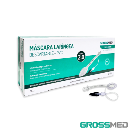 Máscara Laríngea Descartable de PVC (Talla 2.0) (E) - Caja x 5 Unidades - GROSSMED