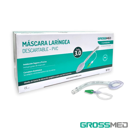Máscara Laríngea Descartable de PVC (Talla 3.0) (E) - Caja x 5 Unidades - GROSSMED