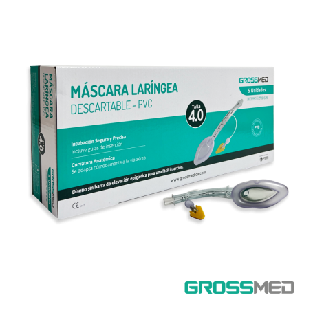 Máscara Laríngea Descartable de PVC (Talla 4.0) (E) - Caja x 5 Unidades - GROSSMED