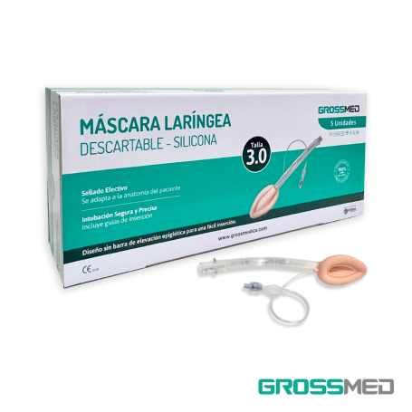 Máscara Laríngea Descartable de Silicona (Talla 3.0) (E) - Caja x 5 Unidades - GROSSMED