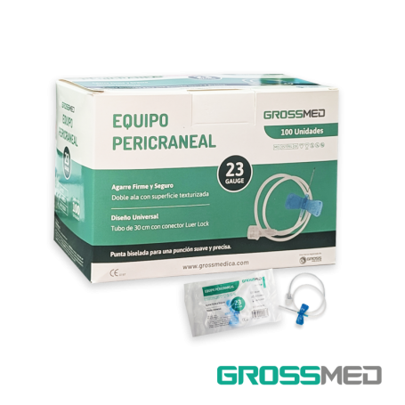 Equipo Pericraneal (Scalp) 23G (E) - Caja x 100 Unidades - GROSSMED