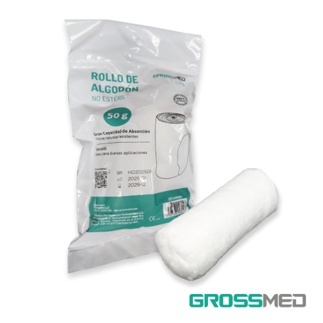 Rollo de Algodón No Estéril (50 Gr) - Unidad - GROSSMED