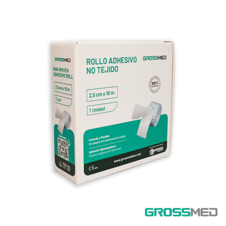 Rollo Adhesivo No Tejido 2.5 cm X 10 mts - Unidad - GROSSMED