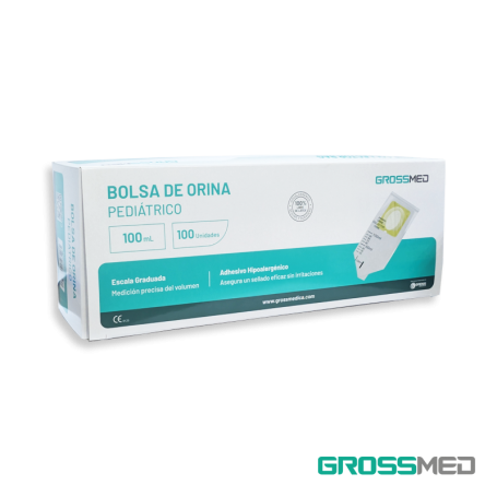 Bolsa Recolectora de Orina Pediátrica (100 mL) - Caja x 100 Unidades - GROSSMED