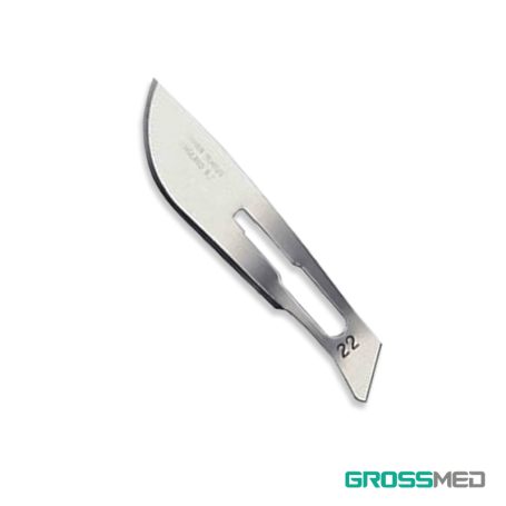Hojilla de Bisturí 22 (Acero) - Caja x 100 Unidades - GROSSMED