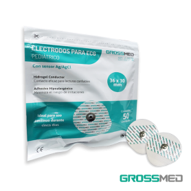 Electrodo Pediátrico ECG 36 x 30 mm - Paquete x 50 Unidades - GROSSMED