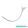 Sonda Foley de Silicona 3 Vías con Válvula de Goma 20 Fr y Balón de 30 mL (E) - Caja x 10 Unidades - GROSSMED