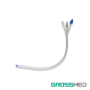 Sonda Foley de Silicona 3 Vías con Válvula de Goma 24 Fr y Balón de 30 mL (E) - Caja x 10 Unidades - GROSSMED