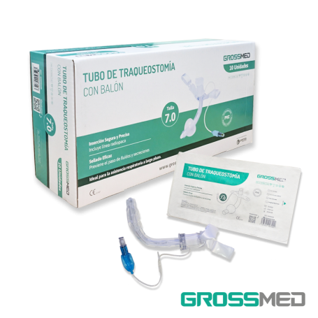 Tubo De Traqueostomía Con Balón 7,0 mm (E) - Caja x 10 Unidades - GROSSMED