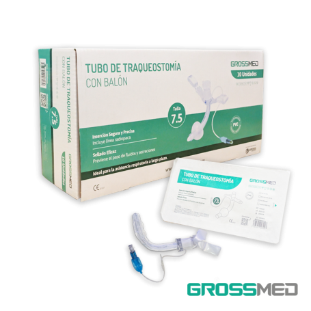 Tubo De Traqueostomía Con Balón 7.5 mm (E) - Caja x 10 Unidades - GROSSMED