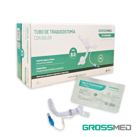 Tubo De Traqueostomía Con Balón 8.0 mm (E) - Caja x 10 Unidades - GROSSMED