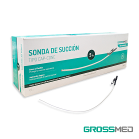 Sonda de Succión de PVC - Tipo Cap-Cone 5 Fr (E) - Caja x 100 Unidades - GROSSMED