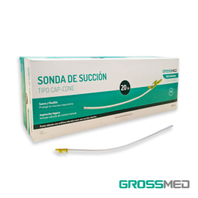 Sonda de Succión de PVC - Tipo Cap-Cone 20 Fr (E) - Caja x 100 Unidades - GROSSMED
