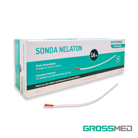 Sonda Nelaton de PVC - Tipo Estándar 16 Fr (E) - Caja X 100 Unidades - GROSSMED