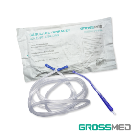 Cánula de Yankauer con Tubo de Succión (1,8 Mts - 6 mm) - Unidad - GROSSMED - Unidad - GROSSMED