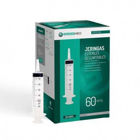 Jeringa de 60 cc tipo Tommy (Sin Aguja) (E) - Caja x 50 Unidades - GROSSMED