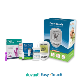 TuMaterialMédico.com | Combo Glucómetro Tiras y Lancetas EASY TOUCH - DOVANT