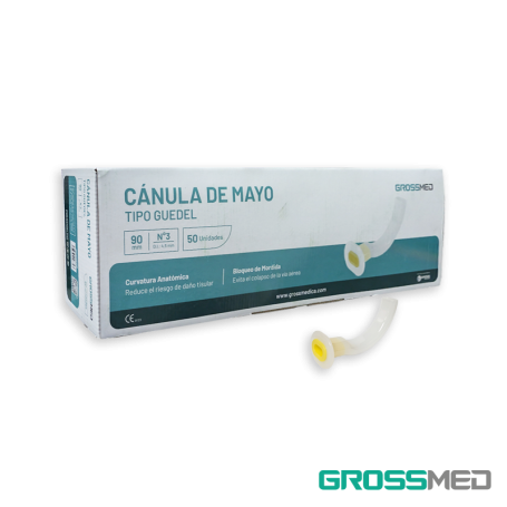 TuMaterialMédico.com | Cánula de Mayo 90 mm (N° 3 - Amarilllo) GROSSMED