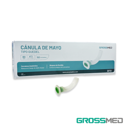TuMaterialMédico.com | Cánula de Mayo 80 mm (N° 2 - Verde) GROSSMED