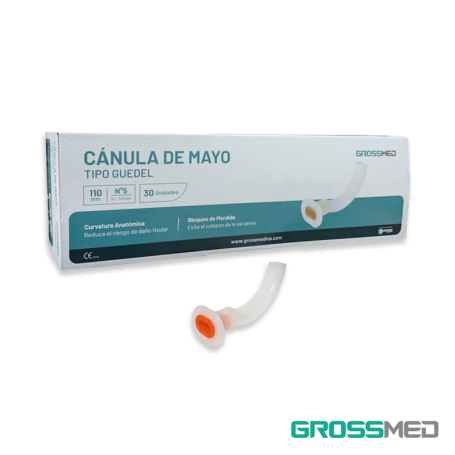 TuMaterialMédico.com | Cánula de Mayo 110 mm (N° 5 - Naranja) GROSSMED