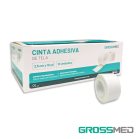 TuMaterialMédico.com | Cinta Adhesiva de Tela 2.5 cm x 10 yd GROSSMED