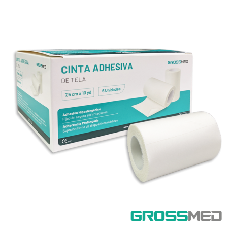 TuMaterialMédico.com | Cinta Adhesiva de Tela 7.5 cm x 10 yd GROSSMED