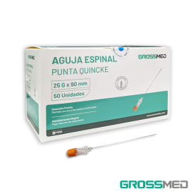 TuMaterialMédico.com |Aguja Espinal Biselada 25G GROSSMED