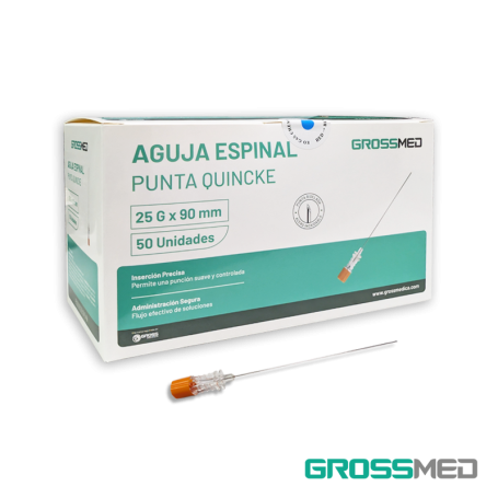 TuMaterialMédico.com |Aguja Espinal Biselada 25G GROSSMED