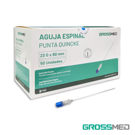TuMaterialMédico.com |Aguja Espinal Biselada 23G GROSSMED