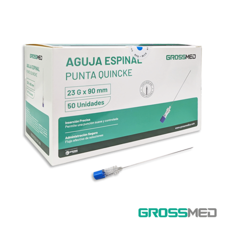 TuMaterialMédico.com |Aguja Espinal Biselada 23G GROSSMED