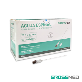 TuMaterialMédico.com |Aguja Espinal Biselada 26G GROSSMED