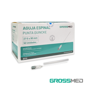 TuMaterialMédico.com |Aguja Espinal Biselada 27G GROSSMED
