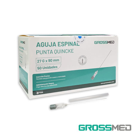 TuMaterialMédico.com |Aguja Espinal Biselada 27G GROSSMED
