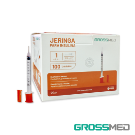 TuMaterialMédico.com | Jeringa de 1 cc con Aguja Integrada 30G x 1/2" GROSSMED